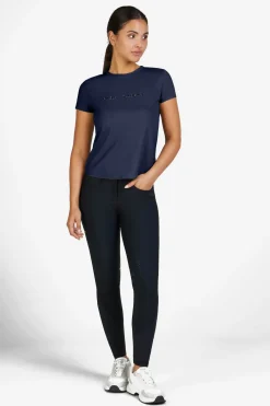 Athleisure Funktion T-shirt Navy