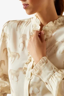 Blus Cricklade Häst Print