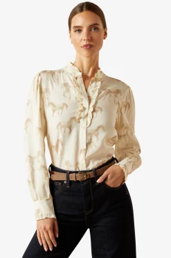 Blus Cricklade Häst Print