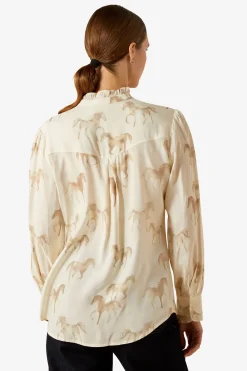 Blus Cricklade Häst Print
