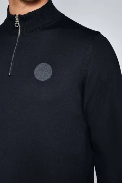 Bomull 1/2 Zip Herrtröja