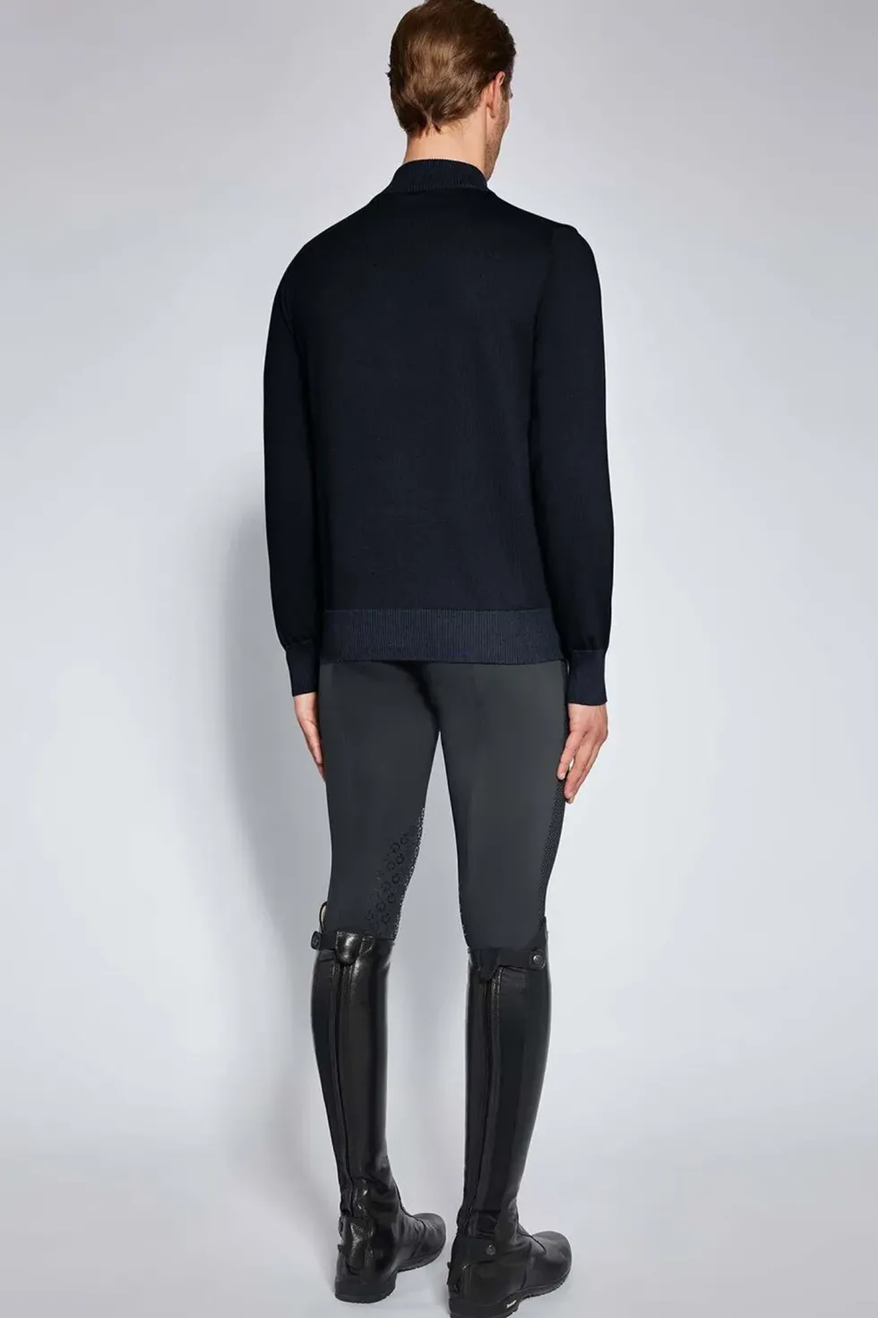 Bomull 1/2 Zip Herrtröja