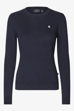 Classic Stickad Tröja Navy