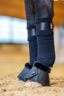 Fleece Wrapround Boots Svart