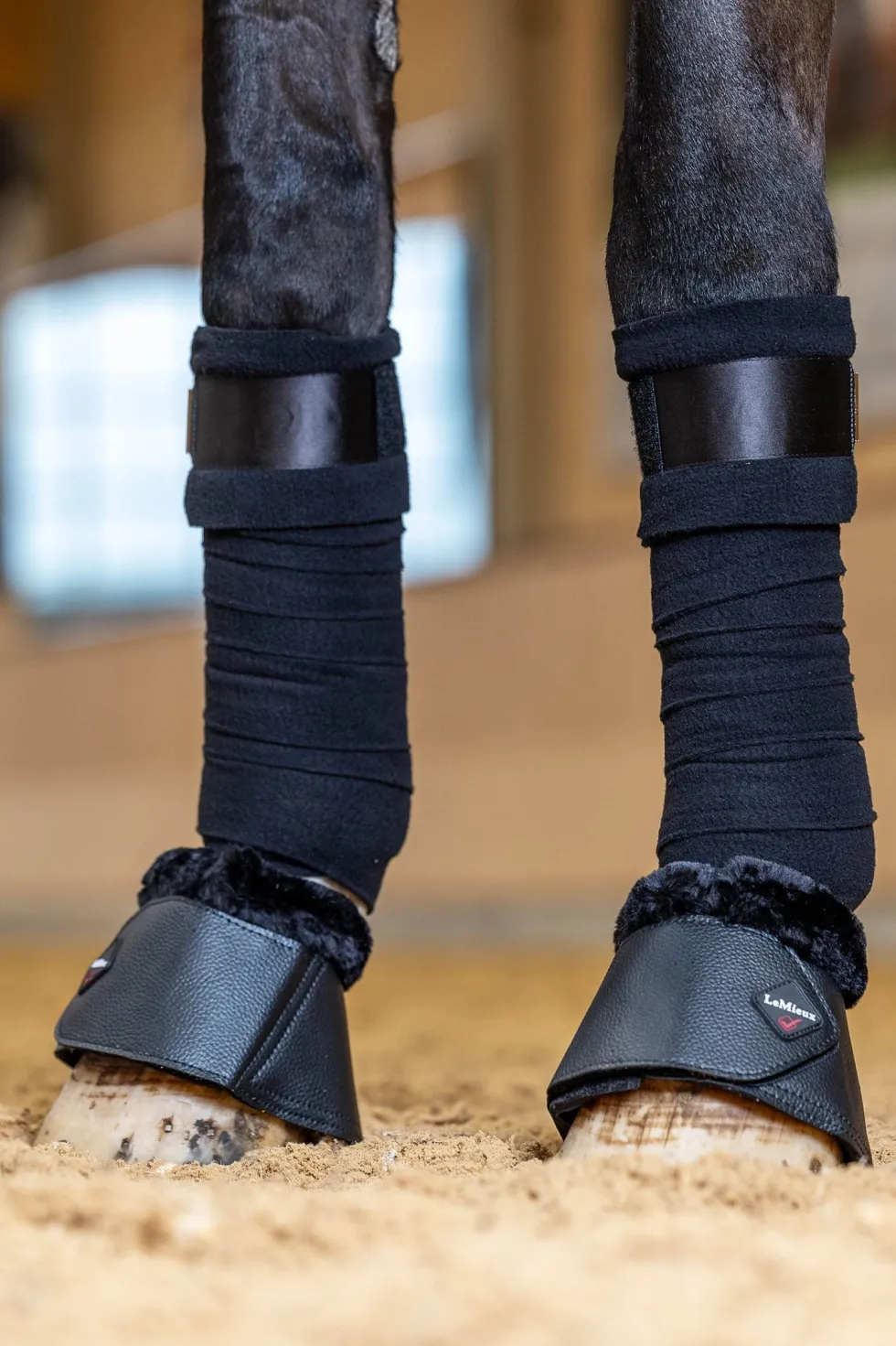 Fleece Wrapround Boots Svart