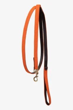 Flätat Lädergrimskaft Orange