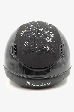 2.0 Glossy Miss Shield Flower Swarovski Jewel Matt Svart