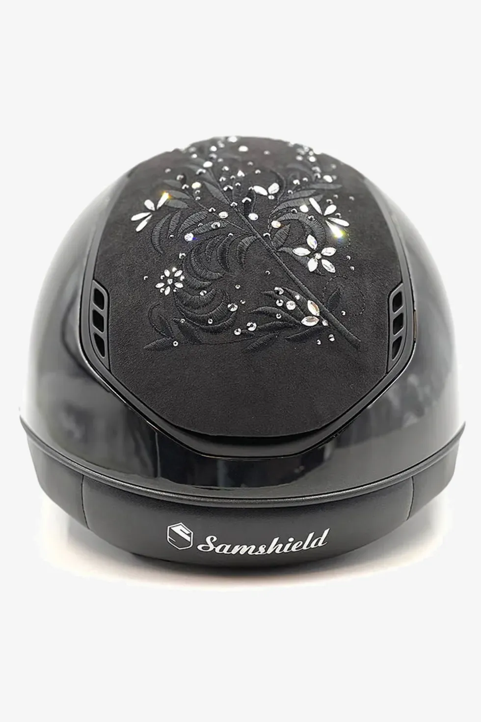 2.0 Glossy Miss Shield Flower Swarovski Jewel Matt Svart