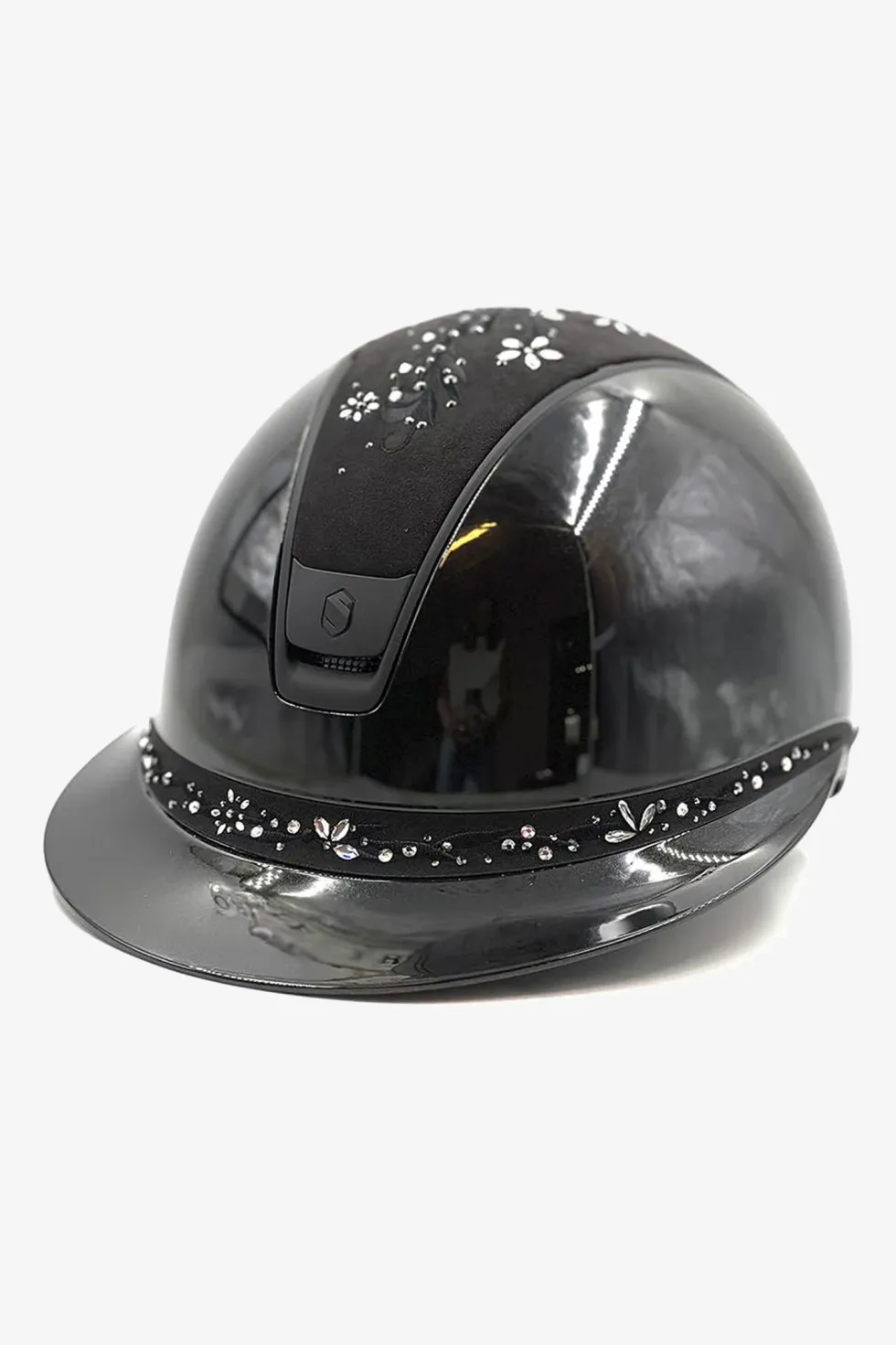 2.0 Glossy Miss Shield Flower Swarovski Jewel Matt Svart