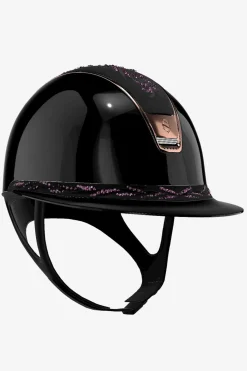 2.0 Glossy Miss Shield Flower Swarovski Vint.Rose + Trim PinkGold + 5st Swarovski + Crystal Blazon Svart