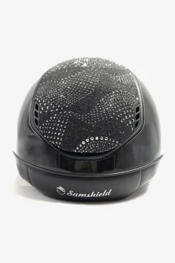 2.0 Glossy Miss Shield Intarsia Matt Svart