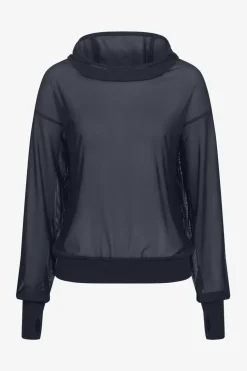 Hoodtröja Ruby Mesh Navy