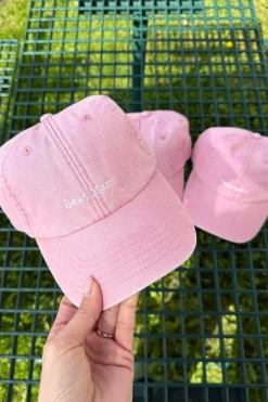 Keps Tvättad Bomull Best Mom Dusty Pink