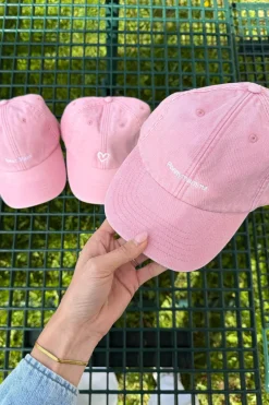 Keps Tvättad Bomull Ponnymamma Dusty Pink