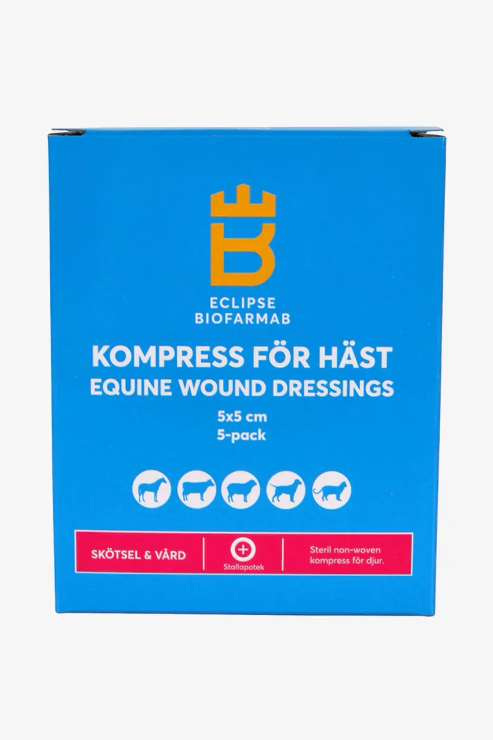 Kompress för häst 5X5cm 5-pack