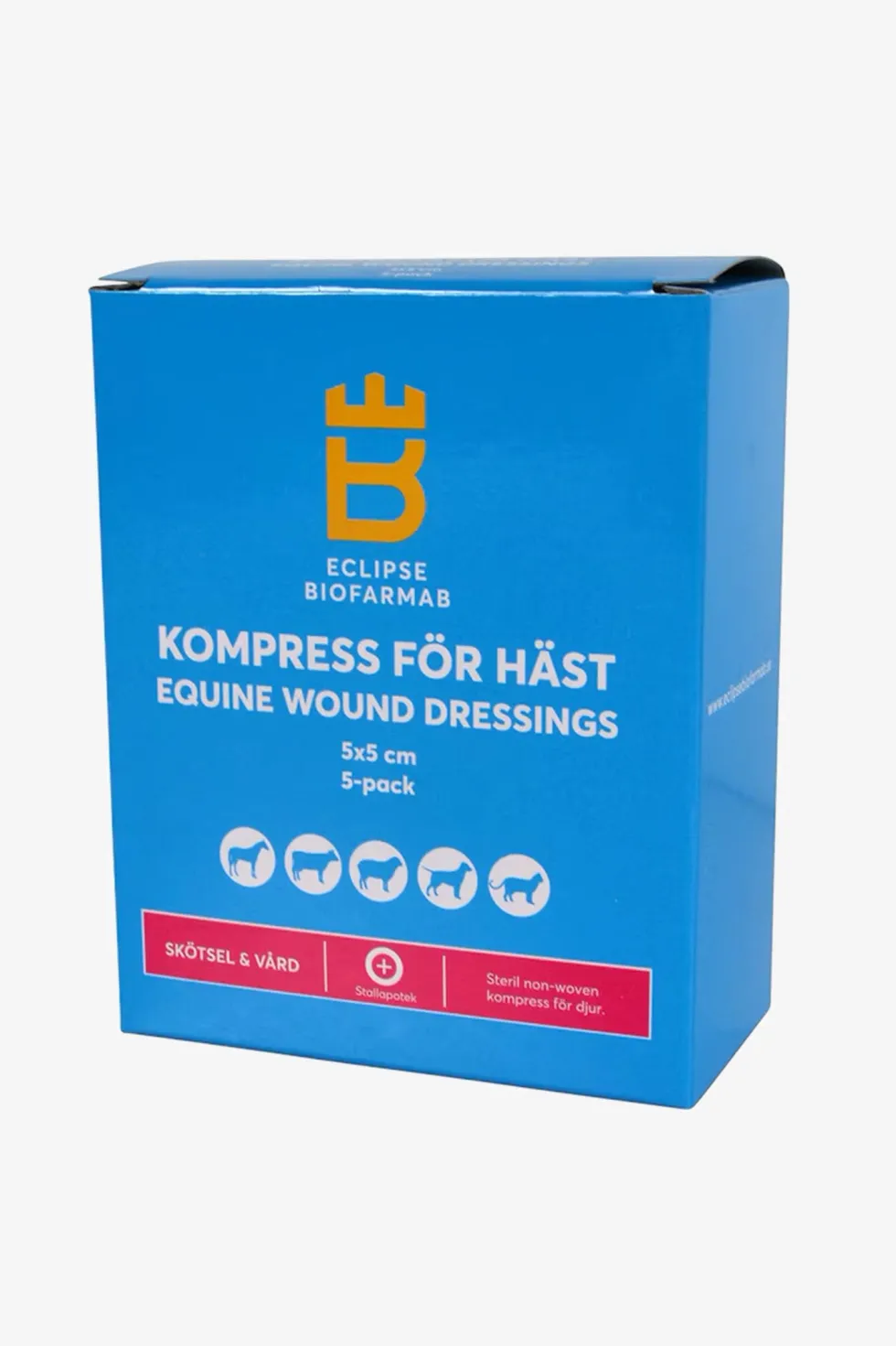 Kompress för häst 5X5cm 5-pack