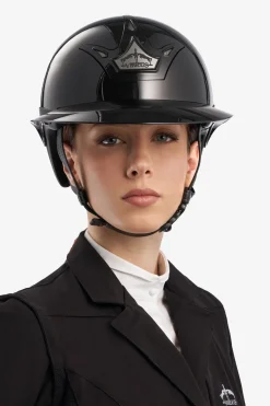 Ridhjälm GST Vita Glossy Svart