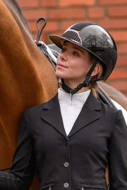 Ridhjälm H24 Lady Spark Svart Glossy