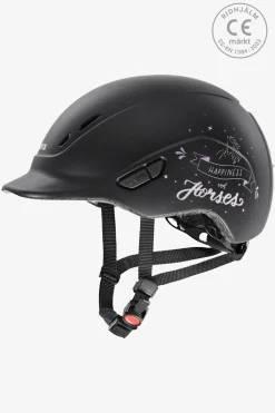Ridhjälm Junior Kiddox Happyhorse Svart