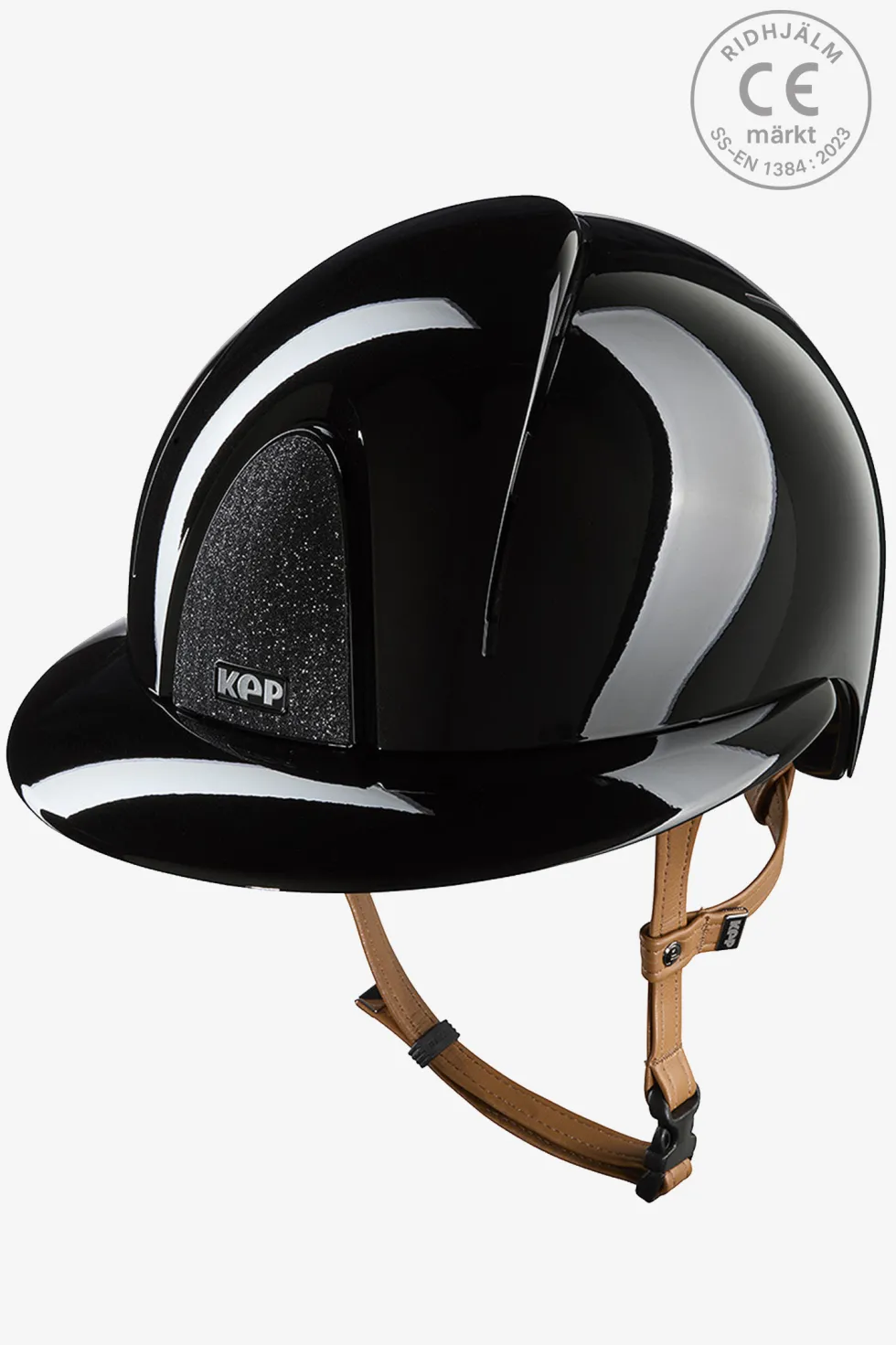 Ridhjälm Smart NOVA Metal Polish Polo Star Beige Strap Svart/Svart