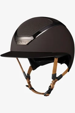 Ridhjälm Star Lady Chrome Leather Chinstrap Brun