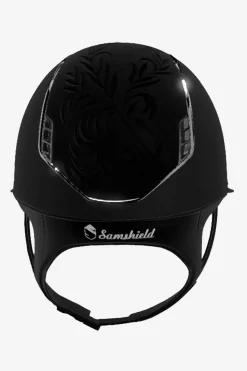 2.0 Shadowmatt Miss Shield Flower Emb Frontal Band Royal Flower Svart
