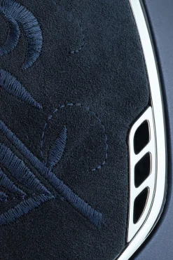 2.0 Shadowmatt Miss Shield Flower Embroidery + Crystal Blazon Navy