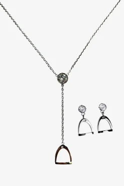 Smyckespaket Stigbygel + Kristall Silver