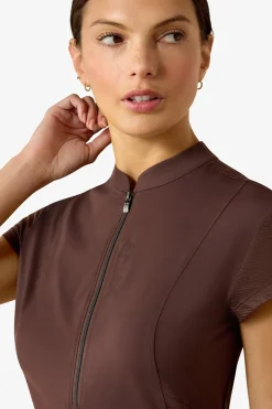 Topp Breathe 1/2 Zip Pommel Brown