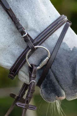 Träns luxury stitched Mörkbrun