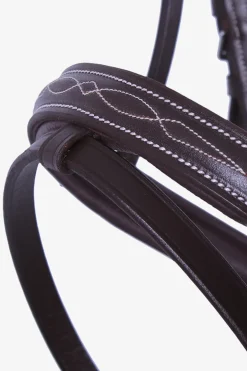 Träns luxury stitched Mörkbrun