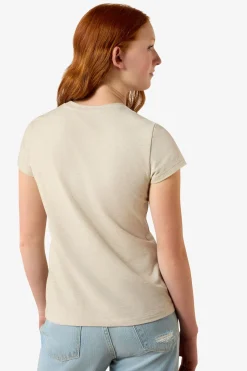 T-shirt Floral Leap Junior Oatmeal
