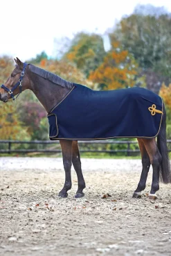 Tävlingstäcke Fleece Blå/Guld