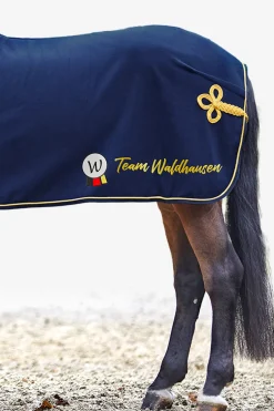 Tävlingstäcke Fleece Blå/Guld